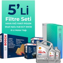 Bosch Peugeot Expert 1.5 Dizel Filtre Bakım Seti Shell Motor Yağlı (2017-2025) 5 Li