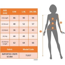 Nova Epoxy Art Kadın Uzun Kollu Kruvaze Yakalı Üst Dalgıç Alt Ithal Krep Mini Elbise