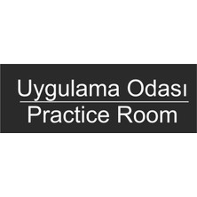 Altınuç Art Design 2 Adet Uygulama Odası Practice Room 20X7 cm Pvc Ofis Uyarı Levhası