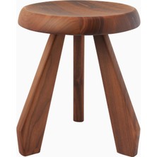 Cassina Méribel Amerikan, Italyan Tasarımı Ceviz Ahşap Tabure