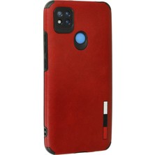 LTG Nova Newface Redmi 9c Kılıf Loop Deri Silikon - Kırmızı