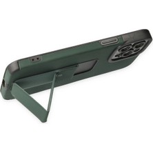 LTG Nova Newface Iphone 12 Kılıf Mega Standlı Silikon - Yeşil