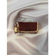 Creatif La Femme Kızıl Kahve Simli Kağıt Ip Cüzdan