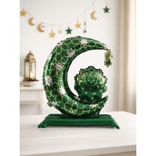 Parti Adresi Ramazan Temalı Ay Şeklinde Yeşil Altın Detaylı Folyo Balon 78 cm