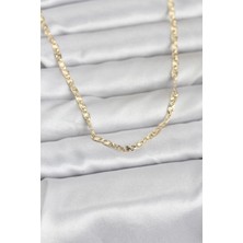 Skygo cm 14K Gold Renk Lazer Zincirli Model 60 cm Kadın Kolye