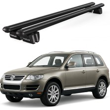 Today Auto Pençe Volkswagen Touareg (2002-2010) Uyumlu Siyah Ara Atkı 109CM Port Bagaj Tavan Barı