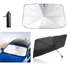 Flamex Katlanabilir Araç Ön Camı Güneş Koruyucu Gölge Şemsiye Araba Şemsiyesi (130X75 Cm)