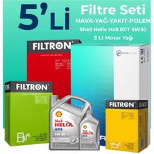 Filtron Kia Sportage 1.6 Dizel Filtre Bakım Seti Shell Motor Yağlı (2018-2022) 5 Li