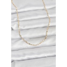 Skygo cm 14K Gold Renk Gemici Zincir Model 60 cm Kadın Kolye