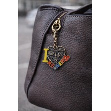 Kemer Anahtarlık | Kalp Figürlü Metal Anahtarlık | Cüzdan & Ev Anahtarlığı (8 Cm)