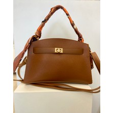 MB Kadın Deri Taba El ve Omuz Çantası