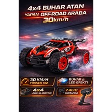 Trendzone Uzaktan Kumandalı Şarjlı LED Işıklı Buhar Atan 4x4 30KM/H Yapan Rc Off-Road Araba