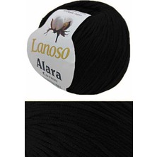 Lanoso Alara (4 Adet) C960 Siyah Renk Amigurumi Elörgü Ipliği