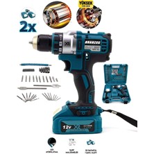 Branzeg Şarjlı Matkap 10MM Çelik Mandren Vidalama Metal Şanzuman