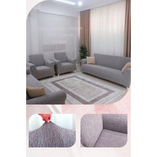 UY STYLE Jakarli , Lastikli Koltuk Örtüsü ,likrali, Esnekli Koltuk Kılıfı , Leke Tutmaz ,3+3+1+1 Takım(Ağaç Kabuğu Desen)