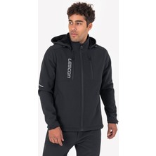 Lescon Siyah Erkek Softshell Fermuarlı Üst 23K-1065