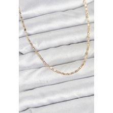 Skygo cm 14K Gold Renk Lazer Ince Zincirli Kadın Kolye