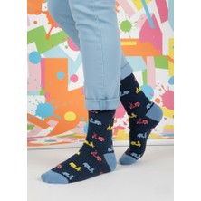 Baff Motosiklet Desenli Çorap 35-38