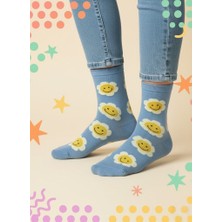 Baff Gülen Papatya Desenli Çorap 39-42