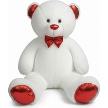 Sunman Parlak Papyonlu Peluş Ayı 150 cm Beyaz
