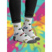 Baff Motosiklet Desenli Çorap 43-46