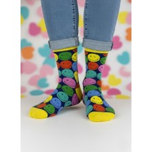 Baff Neşeli Emojiler Desenli Çorap 43-46