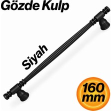 Badem10 Gözde Siyah Çekmece Kulp 160 mm Modern Tasarım Dayanıklı Dolap Kapak Kulpu Mobilya Aksesuarı
