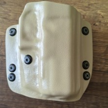 Aresoutdoors Kydexs GLOCK19 Için Uygun Dış Kılıf Kapalı Kadife Kaplama Metal Tokalı Kum