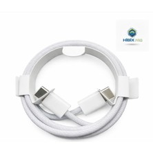 Hibix Pro Iphone Type-C To Type-C 20W Hasır Hızlı Şarj Kablo 15-16-17 /pro/promax