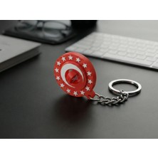 TriVox3D Hareketli Türk Bayrağı Anahtarlık Fidget 50 Adet
