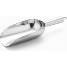 GuvenliPazar 304 Kalite Paslanmaz Çelik Lüks Çelik Buz Küreği (16X11 cm Hazne) - Un, Şeker ve Bakliyat Küreği