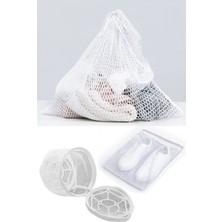 Marsilyan 3lü Yıkama File Seti - Ayakkabı Filesi-Plastik Aparatlı Sütyen Yıkama- Çamaşır Yıkama Filesi (72)