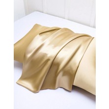 Plentiful Antibakteriyel Terletmeyen Ipek Saten Yastık Kılıfı 2'li 50X70 Altın Sarı