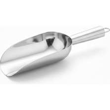 GuvenliPazar 304 Kalite Paslanmaz Çelik Lüks Çelik Buz Küreği (12X7 cm Hazne) - Un, Şeker ve Bakliyat Küreği