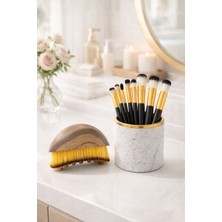 Busstier 10 Parça Makyaj Fırça Seti 5 Göz 5 Yüz, Lenfatik Drenaj Kuru Fırça Masaj Seti