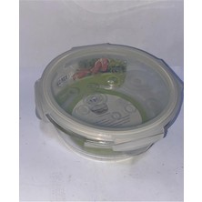 abnturk Yuvarlak Cam Saklama Kabı – Kilitli Kapaklı, Hava Geçirmez 750CC 1 Lt Arası