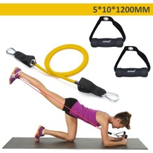 Helia Studio El Aparatlı 7 kg 5X10X1200 mm Hafif Latex Direnç Lastiği - Egzersiz Fitness Jimnastik Pilates Yoga Spor