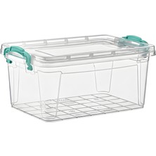 Ovio Ev Yaşam 14 Lt Kilitli Kapaklı Plastik Saklama Kutusu Büyük Boy Piknik ve Kamp Kabı