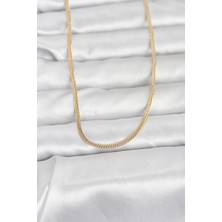 Butik cm 14K Gold Renk Dolgun Zincir Model 60 cm Kadın Kolye