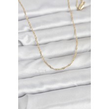 Butik cm 14K Gold Renk Burgu Model 60 cm Kadın Kolye