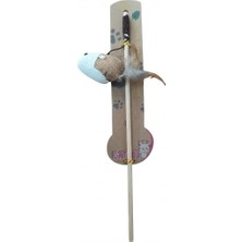 Peluş Fare Figürlü ve Catnipli Kedi Oltası