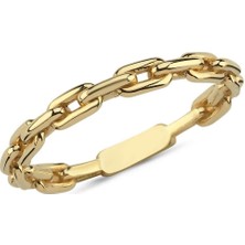 Zümrüt Sarraf 14 Ayar Altın Kadın Zincir Yüzük