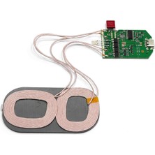 Alkatronik Kablosuz Şarj Modül Dual Bobin Type C 15W Qi Wpc V1.2.3 12V 1.5A Mobil Tel Pil Yatay Dikey Verici