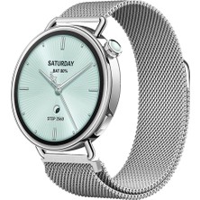 Sneezy Mi Watch S4 41MM Ile Uyumlu Manyetik Milanese Loop Metal Kordon
