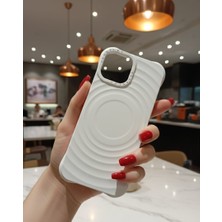 KumOziShop iPhone 15 Uyumlu Mat Magsafe Özellikli Damla Desenli Kılıf