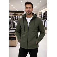 Erkekçıkarılabilir Kapüşonlu ,rüzgar ve Yağmura Dayanıklı Softshell Mont