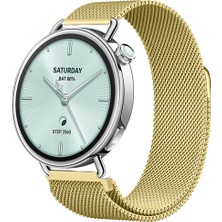 Sneezy Mi Watch S4 41MM Ile Uyumlu Manyetik Milanese Loop Metal Kordon