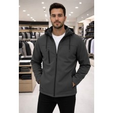 Erkekçıkarılabilir Kapüşonlu ,rüzgar ve Yağmura Dayanıklı Softshell Mont