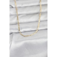 Butik cm 14K Gold Renk Ince Kuşgözü Zincir Model 60 cm Kadın Kolye