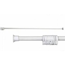 abnturk 12 Halkalı 120-220CM Uzunluk Ayarlı Banyo Duş Metal Perde Borusu